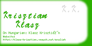 krisztian klasz business card